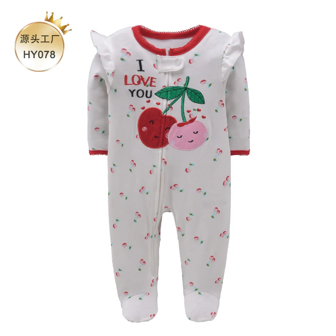 New Baby Pajamas Zipper Cotton Romper Foot Cover Newborn Boys Jumpsuit Bebe Items Girls Outfit 0-12m