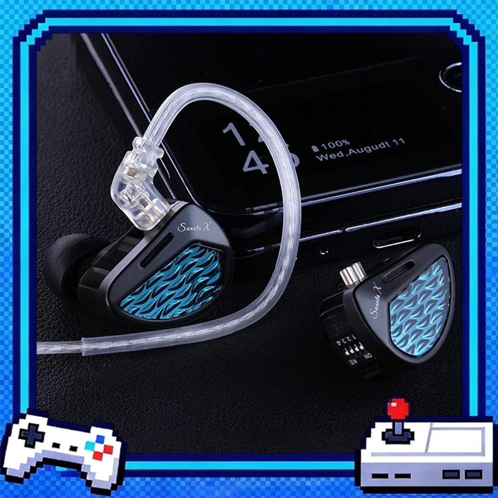 Auriculares Intrauditivos KZ Sonata X, Auriculares de Alta Fidelidad con Estructura Acústica Ajustable, Unidad de Graves de Segunda Generación, Auriculares con Cable para Audiófilos
