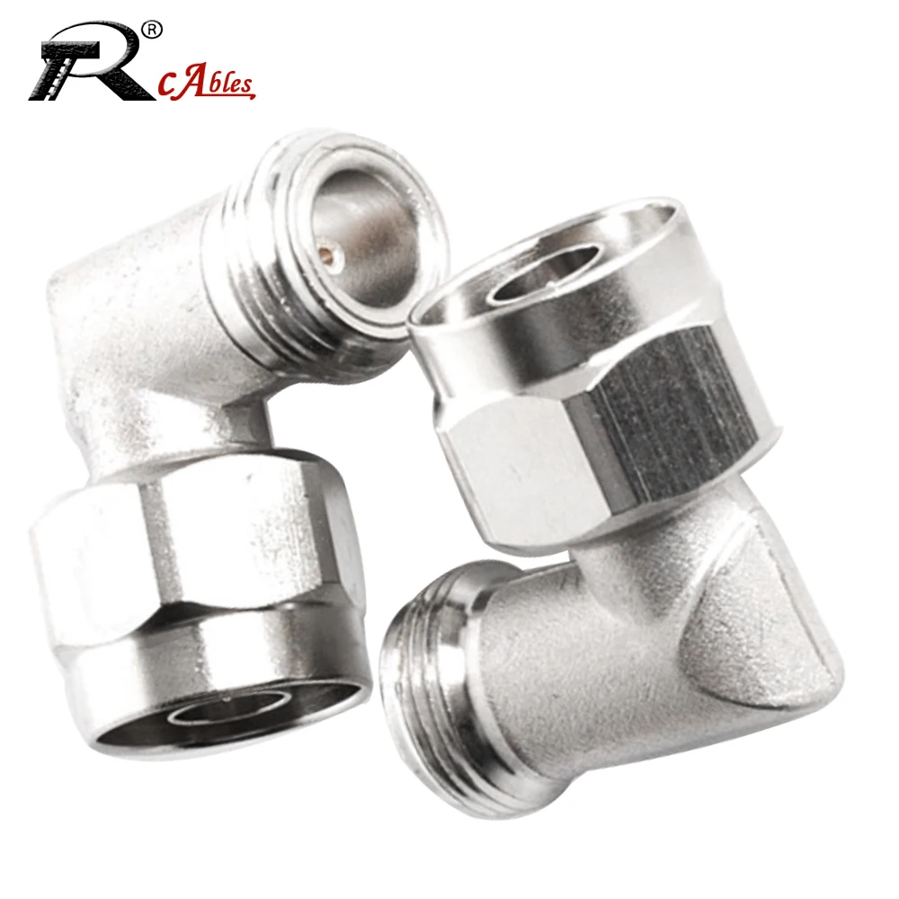 NJKW N Male to Female RF Coaxial Adapter Head N Male to N Female 90 Degree Right Angle Small Elbow 1/2 Feeder Connector