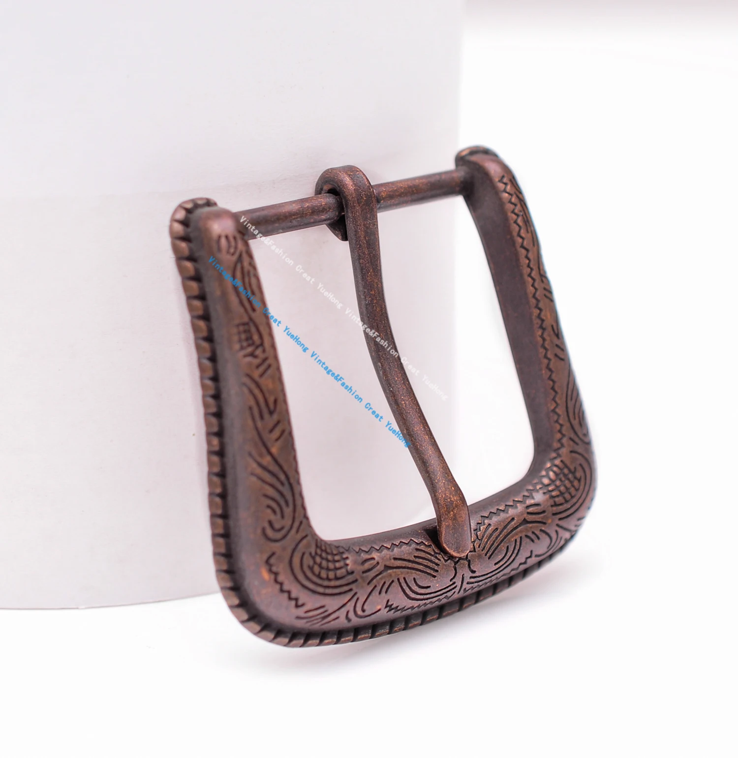 62*60MM (INNER 39 MM) Texas Flower Carved Antique Copper Western Cowboy Buckle fit Leather Belt 1-1/2\