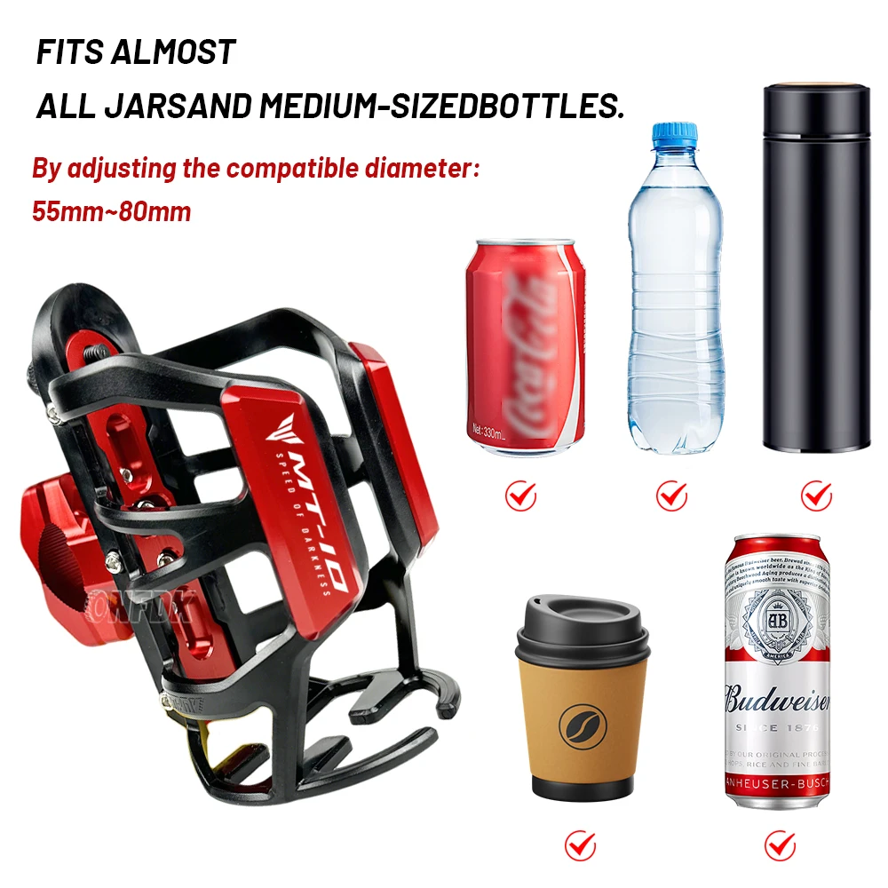 For Yamaha MT-10 MT-09 MT-07 MT-03 MT-125 MT10 MT09 MT07 Motorcycle drink water cup holder cage water bottle holder accessories