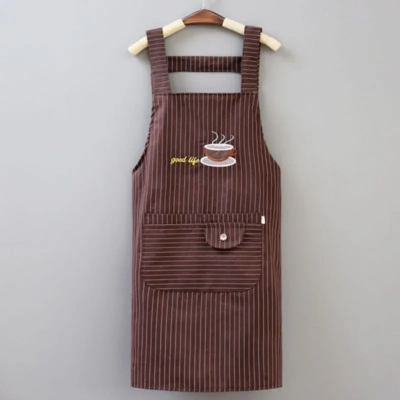 

Apron Household Kitchen Home And Abroad Pure Cotton Women 2024 New Net Red Summer Thin Catering Special Work Clothes Kitchen