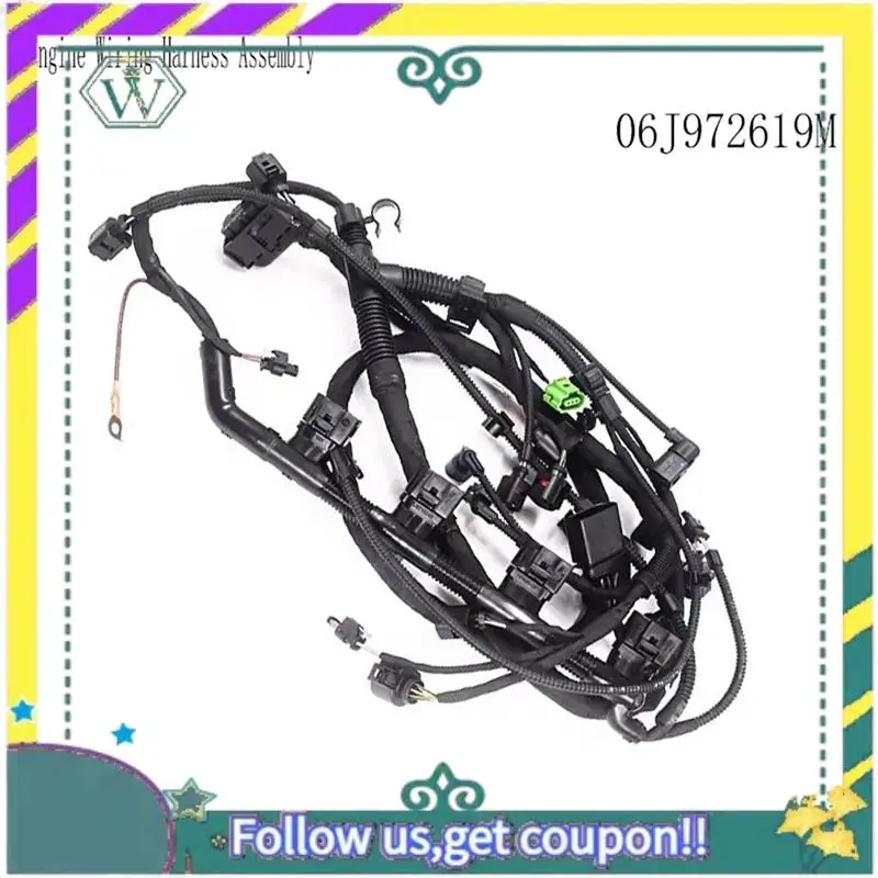 A82U-OEM جودة المحرك تسخير الأسلاك 06J972619M لشركة فولكس فاجن جولف MK6، جيتا، A3 8P، سكودا اوكتافيا، سيات ليون
