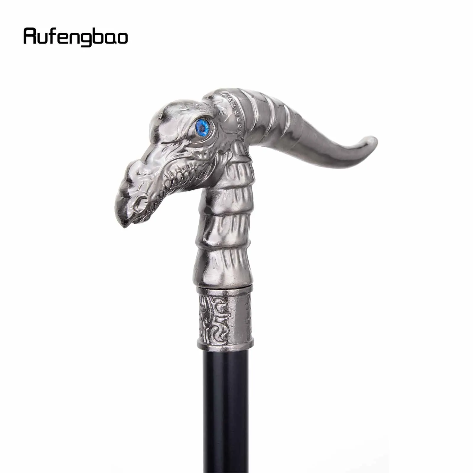 Blue Eye Dinosaur Walking Stick mit Versteckte Platte Selbstverteidigung Mode Cane Platte Cosplay Crosier Stick 93cm