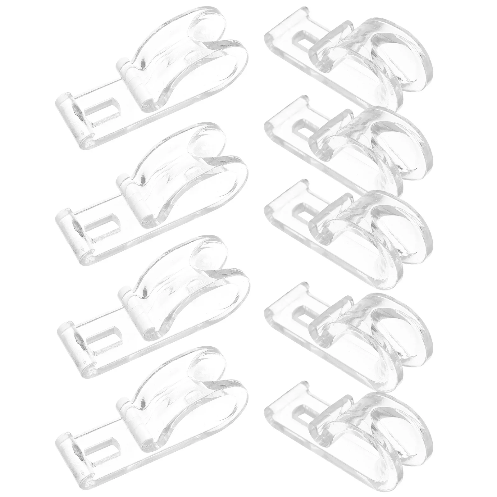 

10Pcs Curtain Fixation Hooks Pom Material Clear Roller Blind Clips for Venetian Blinds and Soft Gauze Curtains Blinds Roller