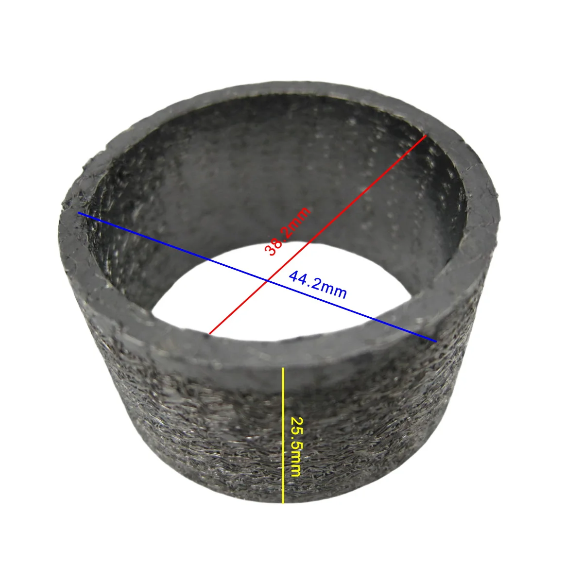 

Соединительная прокладка глушителя мотоцикла 38,2x44,2x25,5 мм для Honda CX500 1979 CX650 1983 GL500 Silverwing 82-83 VFR750F 86 88 89