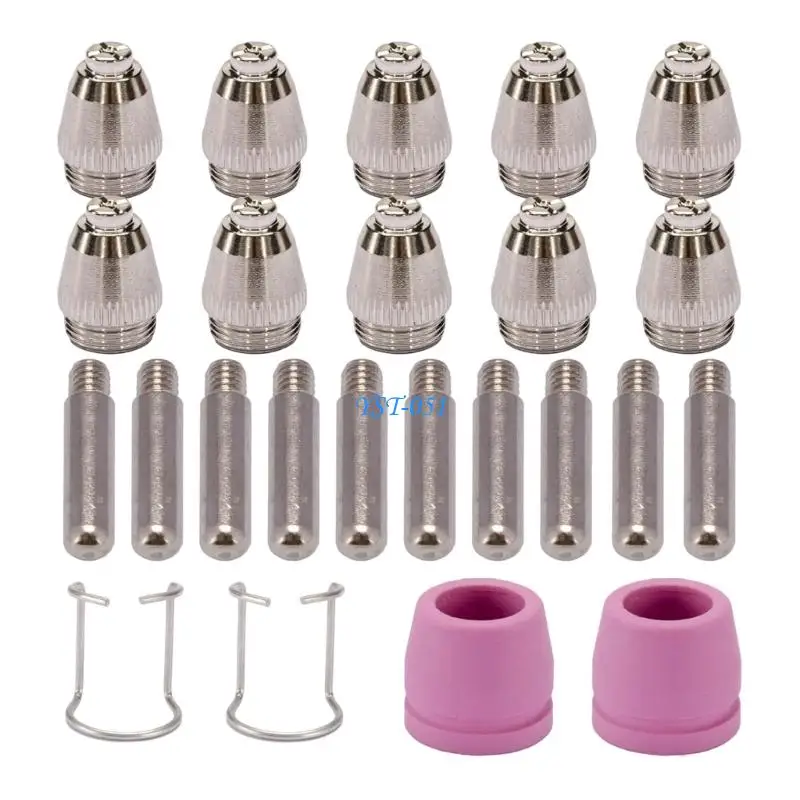 

E15A 24 Unit Plasma Cutter Nozzle Components Heat Treated Metal Construction Professional Welding Solution for Industrial