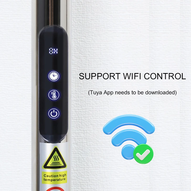 Toallero eléctrico OXG con temporizador y control WiFi, gancho de rama de toallero montado en la pared estilo europeo