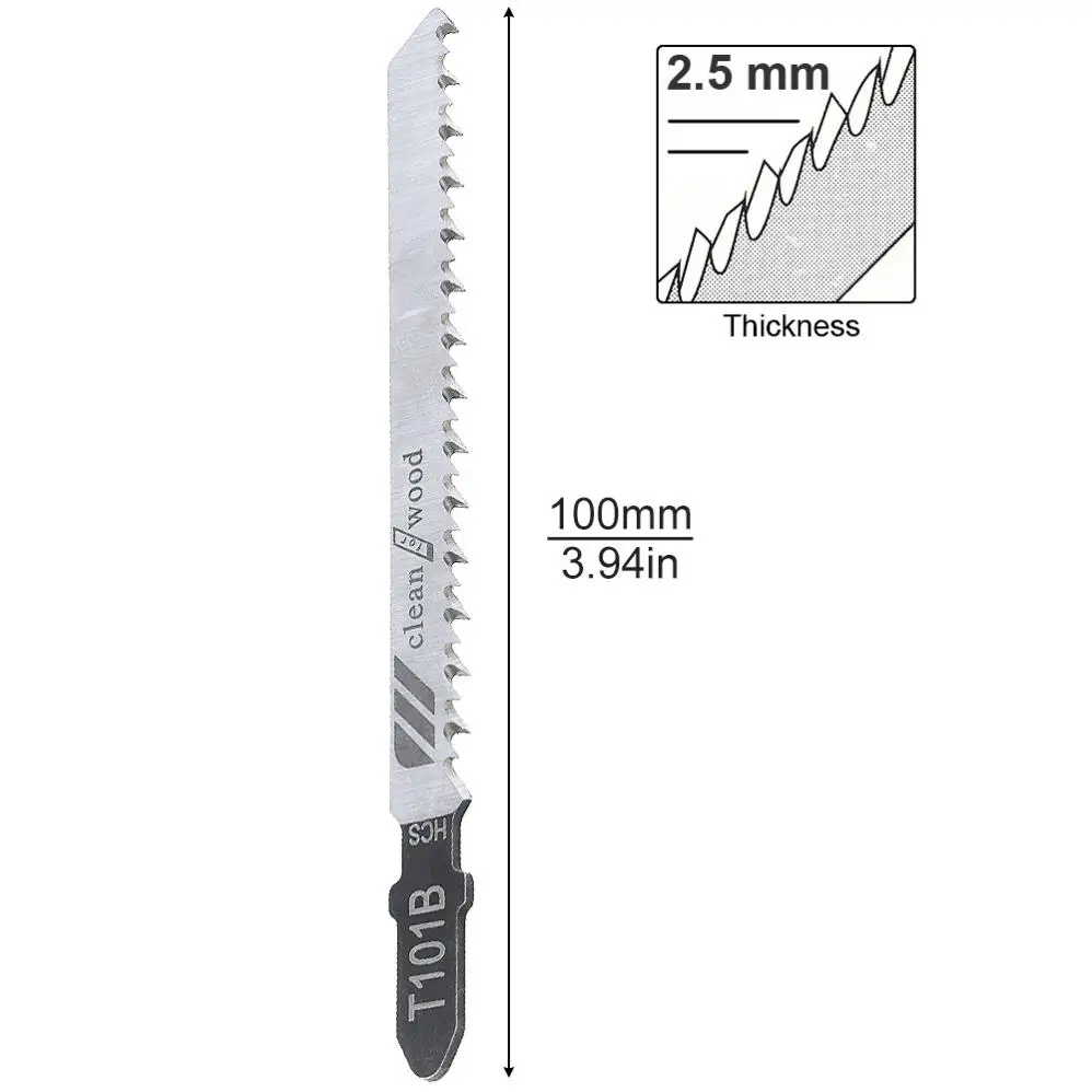 5 pz/lotto T101B 100mm lame per seghe alternative in acciaio ad alto tenore di carbonio seghetto alternativo a taglio dritto per la lavorazione del legno/PVC di plastica