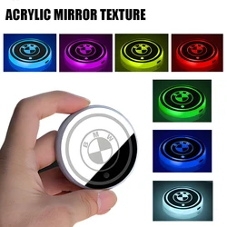 Car 7 Colors Water Coaster Color Ambient Light Car Cup Holder Luminous Coaster Mat For BMW E92 E87 E70 E61 E53 E46 X5 X6 F10 F20