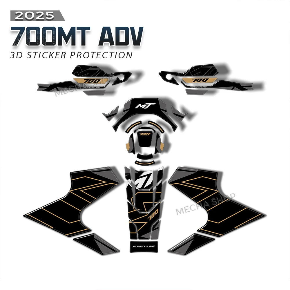 

Для CFMoto 700MT Adventure 2025 MT700 ADV Nebula Black 700 MT adv Nebula Белая наклейка на топливный бак Защитная наклейка на мотоцикл
