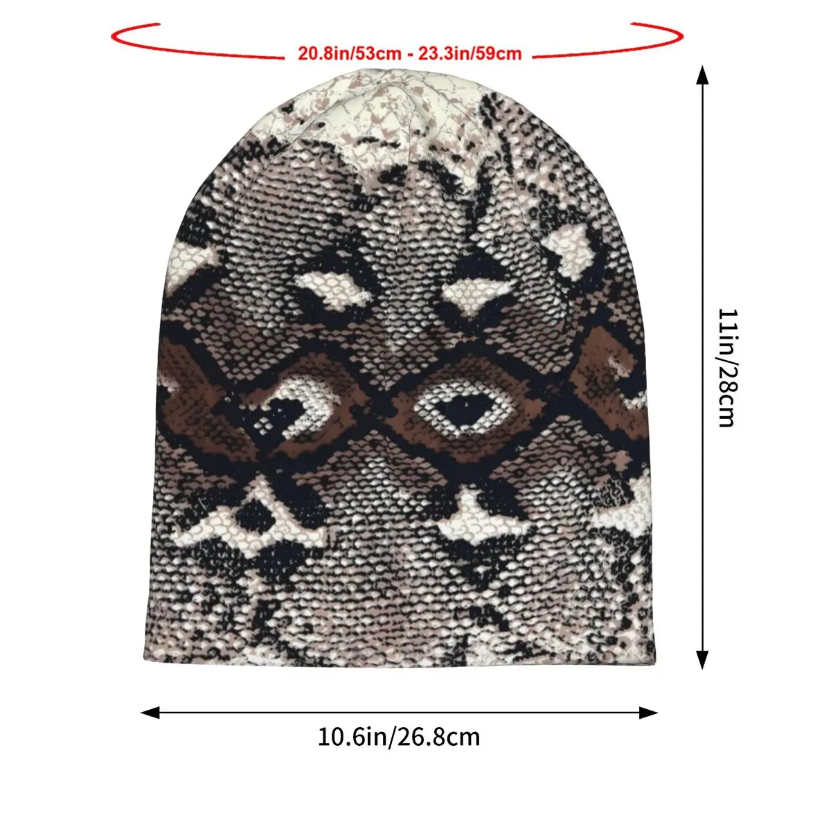 Snakeskin Beanies Caps Hat Fashion Bonnet Hats Men