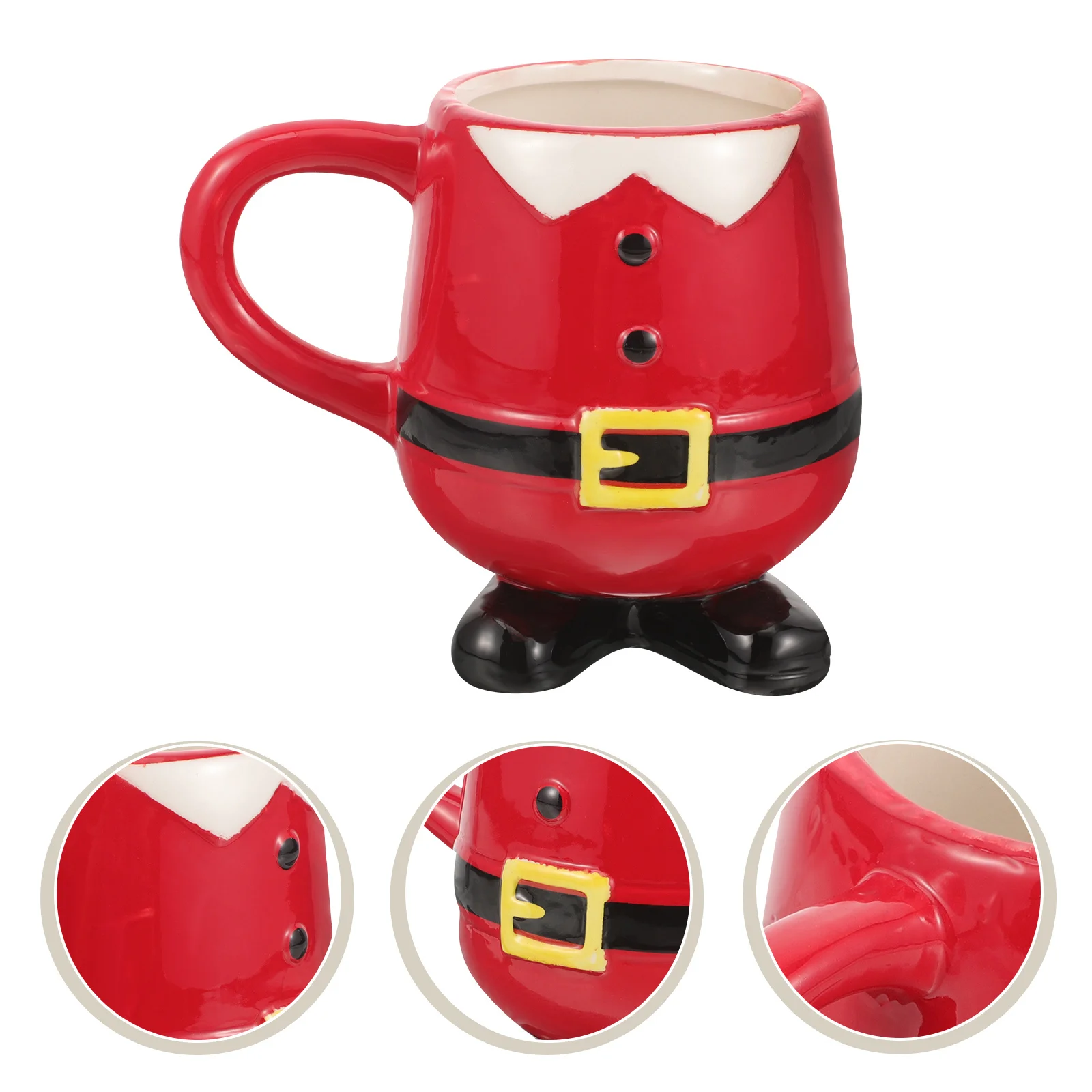 

Ceramic Christmas Coffee Mug Festive Design Microwave Safe Tea Cup for Holiday Party Lovely Drinkware Gift Idea