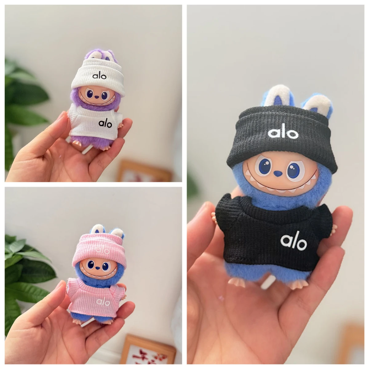 

For 10cm mini Labubu Clothes Knitted Sweater set Labubu 4.0 doll Clothing Diy Replace decoration Toys Accessorie