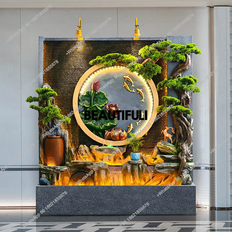 

Liushui Shengcai Пейзаж компании Экран Гостиная Вход Циркуляционная вода Бытовое украшение для открытия Орнамент