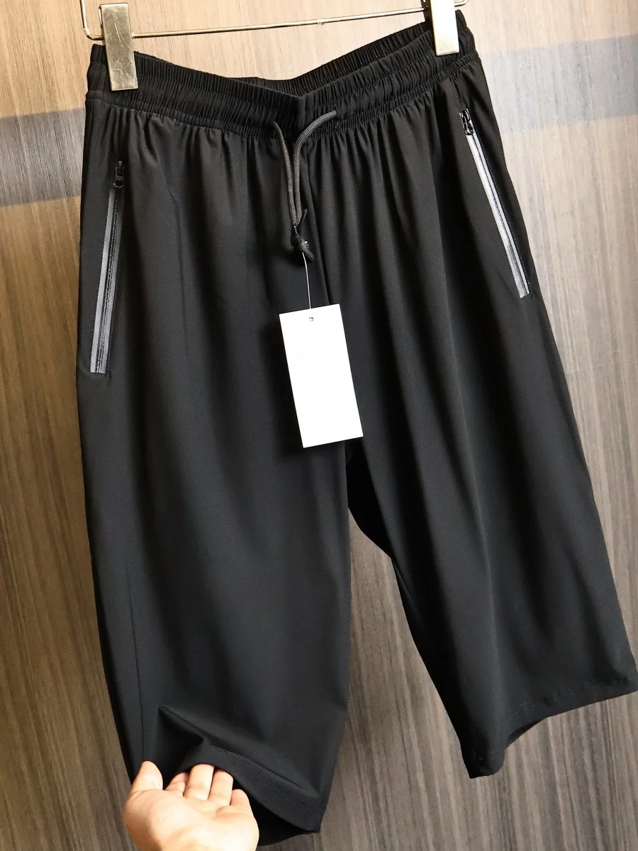 

Ultra-Thin Breathable Summer Men's Sporty Six-Part Pants Elastic Waist Quick-Dry Comfortable Skin-Friendly Straight Leg Casua...