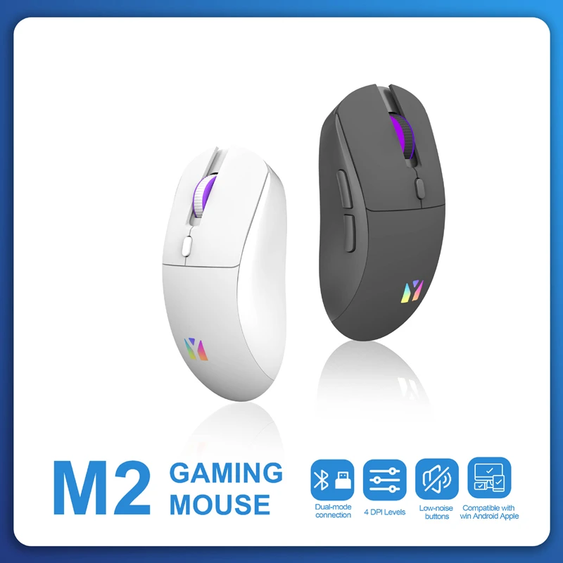 

Dual-Mode Wireless 2.4Ghz&Bluetooth Gaming Mouse Rechargable Ergonomic Optical E-sports Game Office Mice For Laptop Desktop iMac