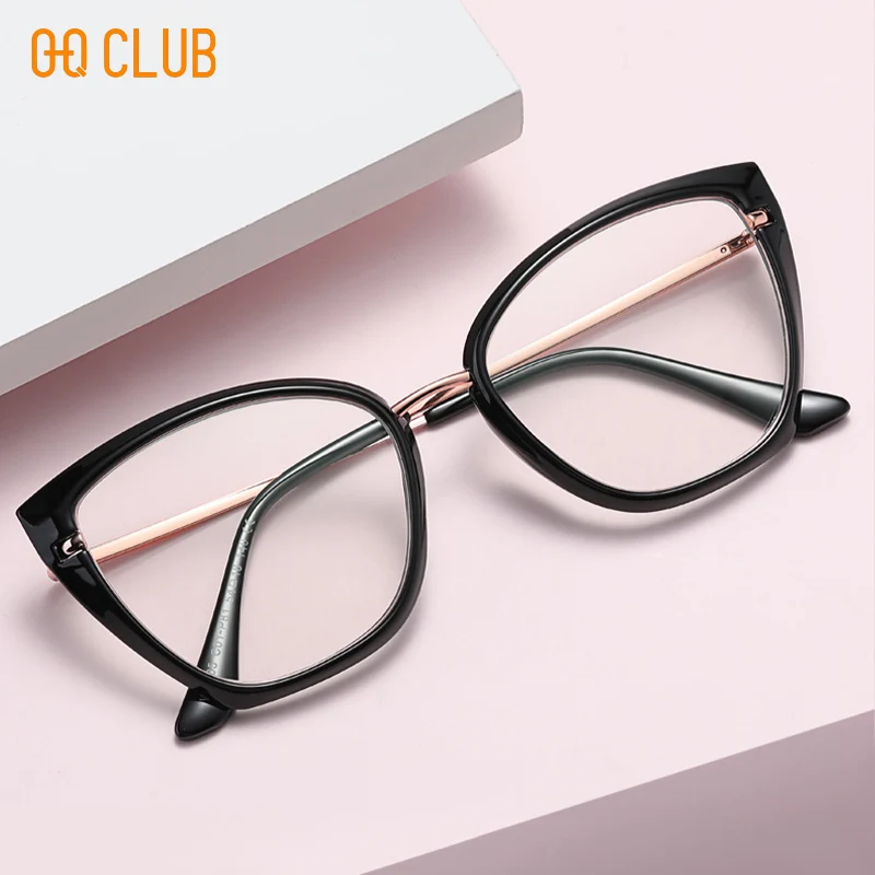 

O-Q CLUB женские оправы для очков, женские очки для чтения, стеклянные люнеты, линзы для близорукости, мужские солнцезащитные очки, прозрачные очки
