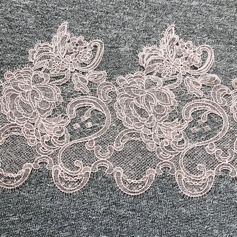 

5 Color Fish Thread Hollow Embroidery Dress Lace Handmade DIY Accessories Clothing Decoration Material Fabric Black Accessories