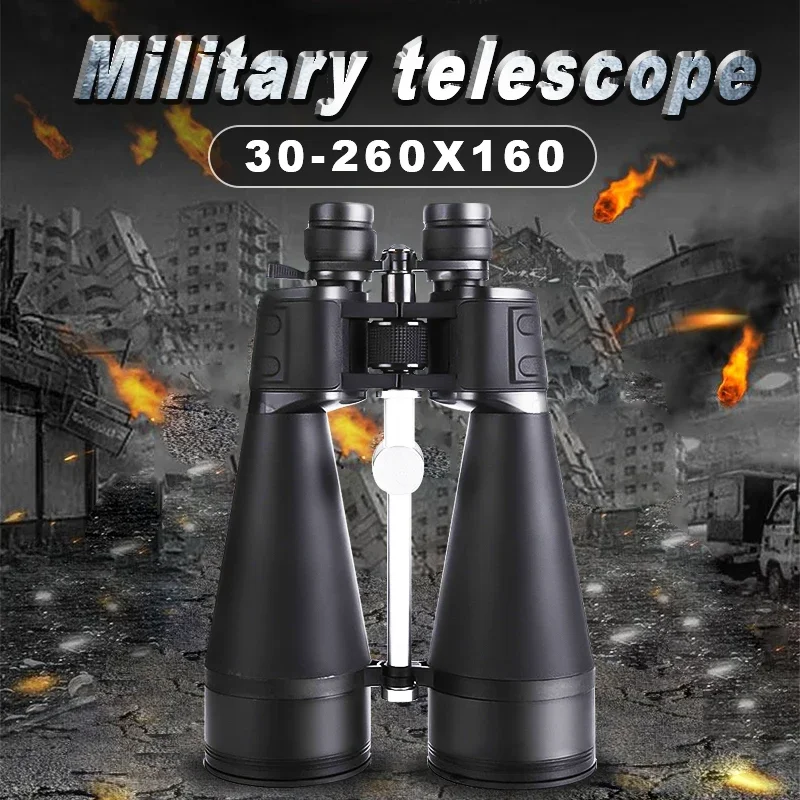 30-260X160 Powerful Binoculars Professional Long Range HD Large Diameter Telescope BAK4-Prism Wide-angle Lens Waterproof Camping