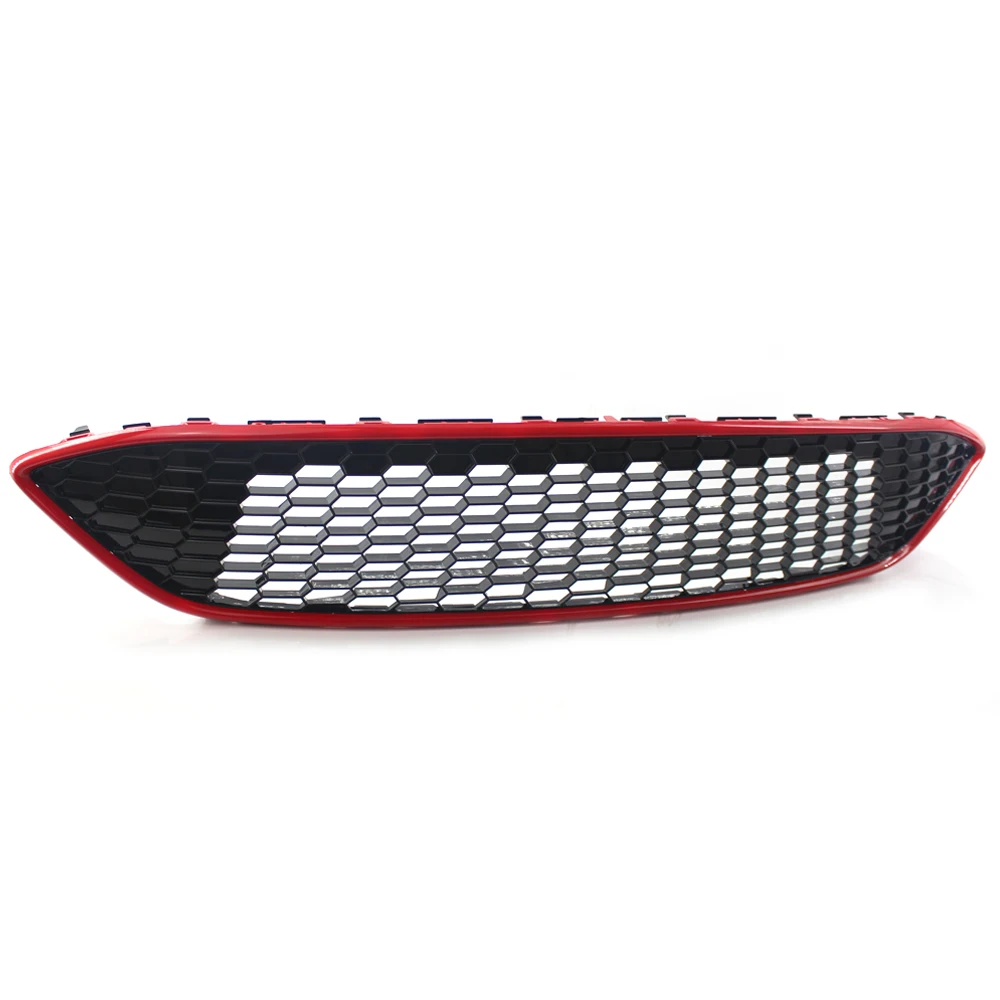 Przedni zderzak samochodowy środkowy Grill wyścigi Grille siatka o strukturze plastra miodu Panel Grill dla Ford Focus MK3 ST linia 2015 2016 2017