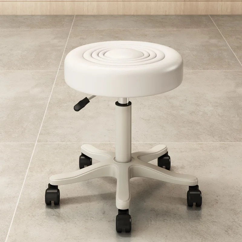 

Beauty Stool Backrest Chair Household Chair Round Stool Barber Shop Lifting Slide Wheelchair Large Work Stool