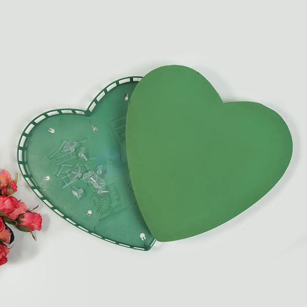 

1Set Heart Floral Foam Cage Flower Mud Base Wedding Car Decor Floral Arrangement Mud Suction Cup Easy Use Odor Free