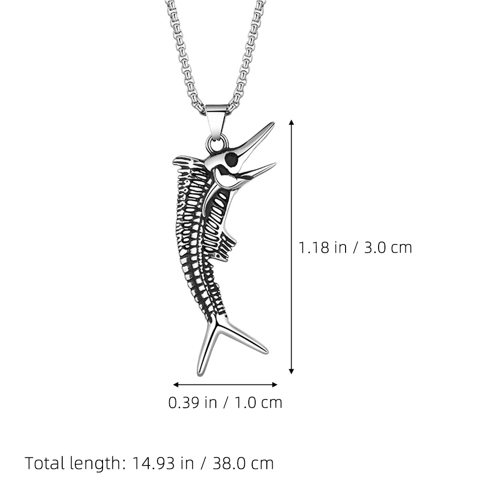 

Fishbone Necklace for Women Thick Metal Pendant Rotatable Clavicle Chain Adjustable Jewelry Elegant Statement Fashionable Bright