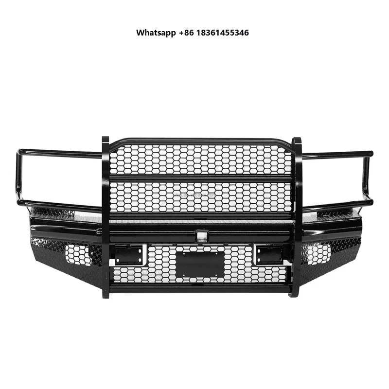 

For 2500 3500 2010-2018 Factory Price Full Width Black Front Bumper with Full Grille Guard Fit