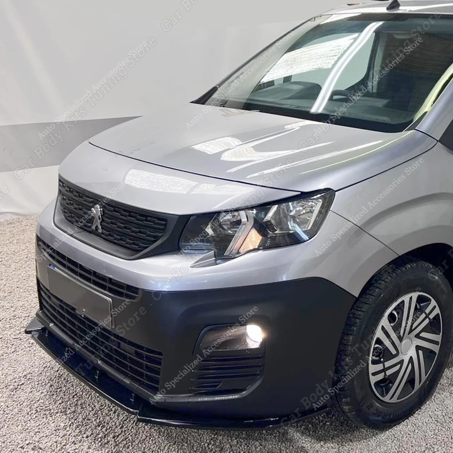 

Maxton Style ABS Car Front Bumper Lip Spoiler Splitter Diffuser For Peugeot Partner III Van 2018-2023 Pre-Facelift Bodykits