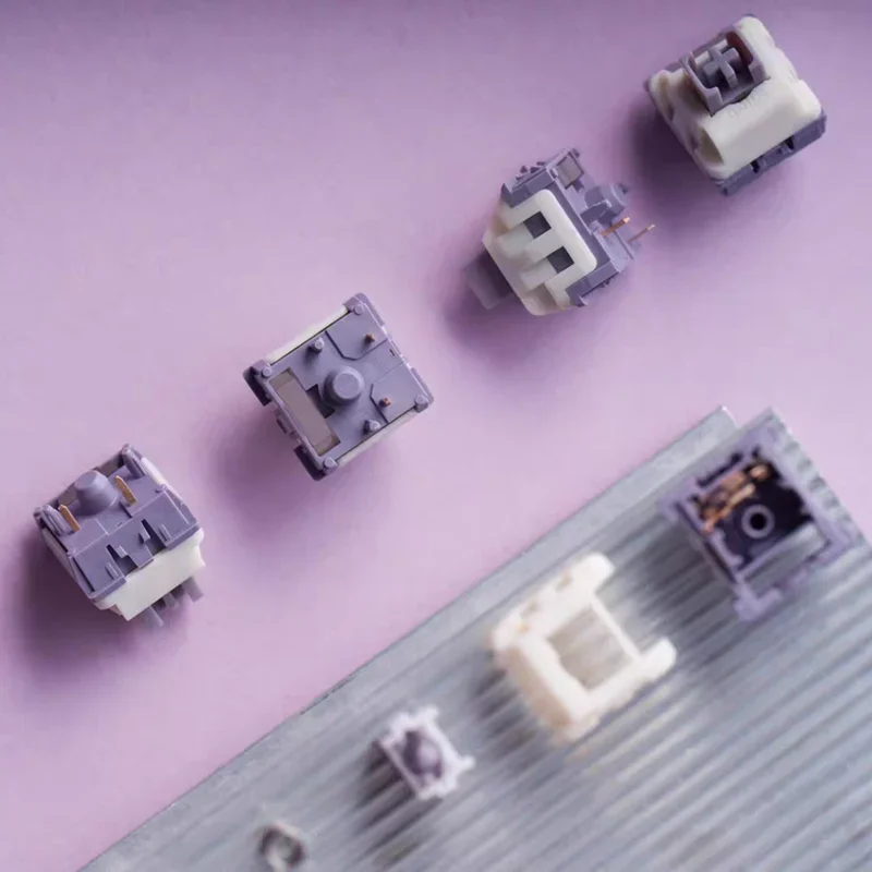 LICHICX Yamatake Silent Tactile Switch 35gf45gf50gf Factory Pre-lubed 5Pin RGB for Custom Mechanical Keyboard Office Use XLLAB
