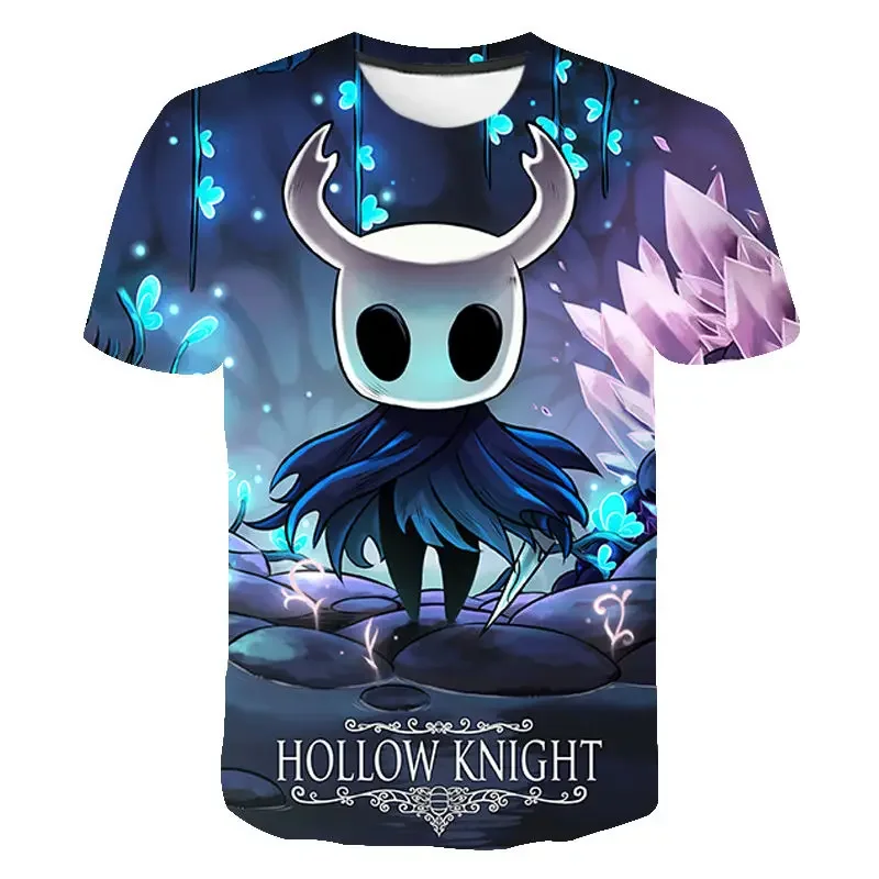 New Cartoon Game T-Shirts Hollow Knight 3D Print T Shirt Fashion Kids Casual Boy Girl Children O-Neck Tees Kids Tops Clothing