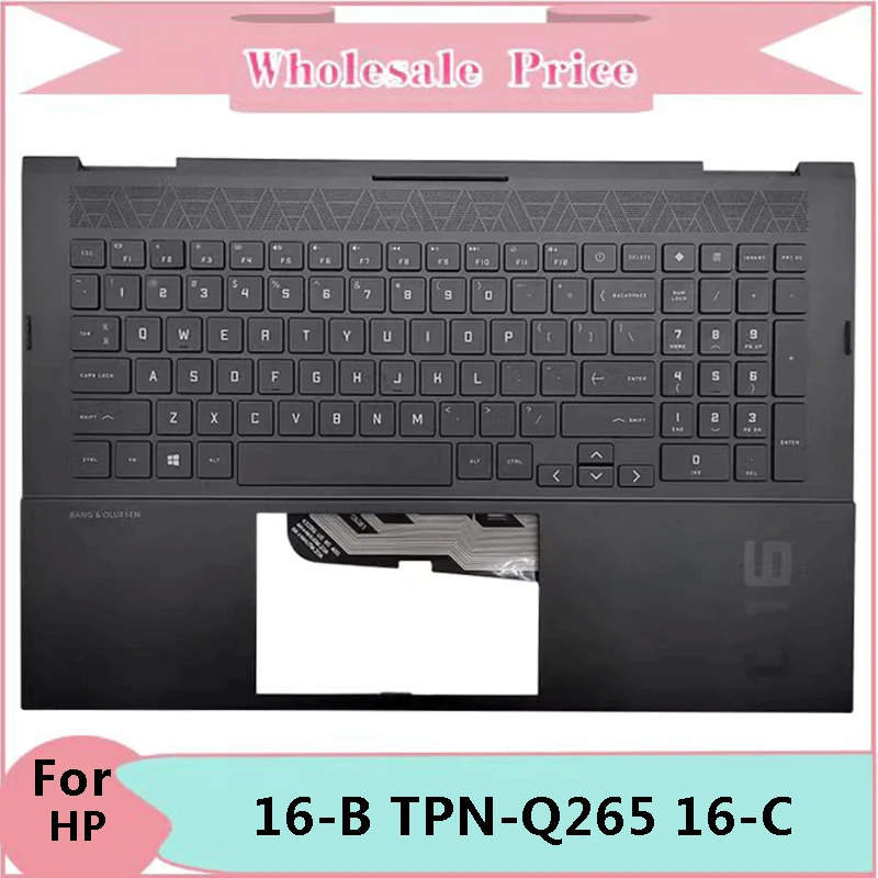 

New Original For HP Notebook OMEN 16-B TPN-Q265 16-C TPN-Q267 Laptop Palmrest Case Keyboard US English Version Upper Cover