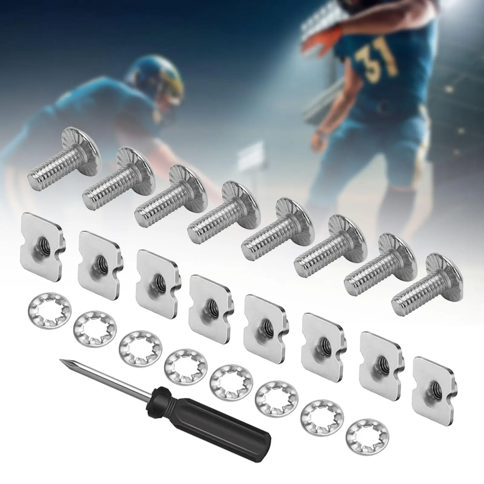 

Football Backplate Screws Hardware Young Adults Size Athletic Training Professional Football Gear Accessory