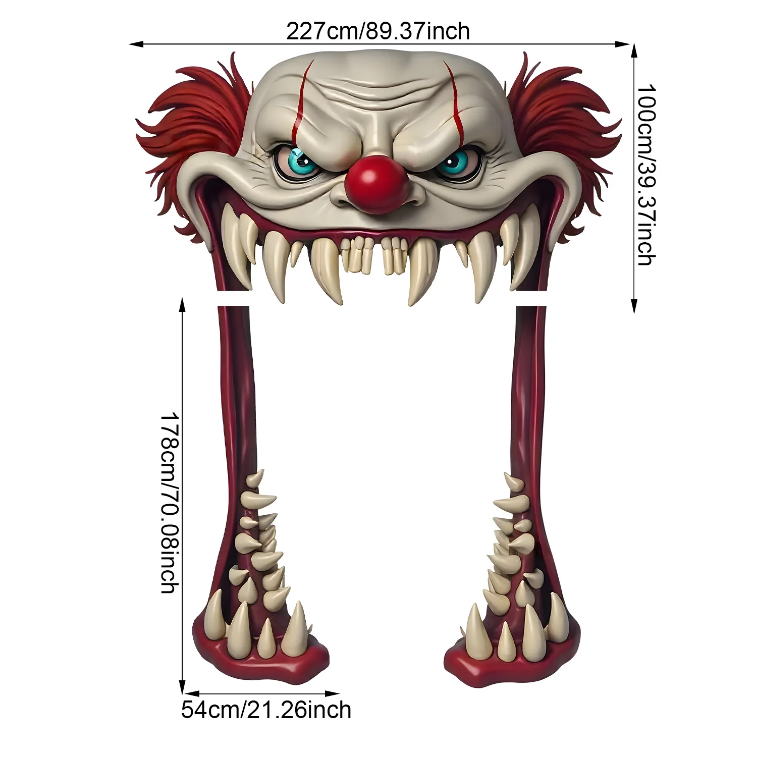 Halloween Gruseliger Clown Hängende Flagge Thema Schneid Szene Dekoration Requisiten Einzigartige Hausgarten Dekor für Halloween