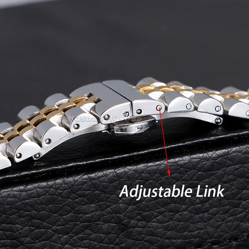 12mm 13mm 14mm 16mm 17mm 18mm 19mm 20mm 21mm 22mm Stainless Steel Watch Band Flat Curved End Metal Strap Folding Buckle Bracelet