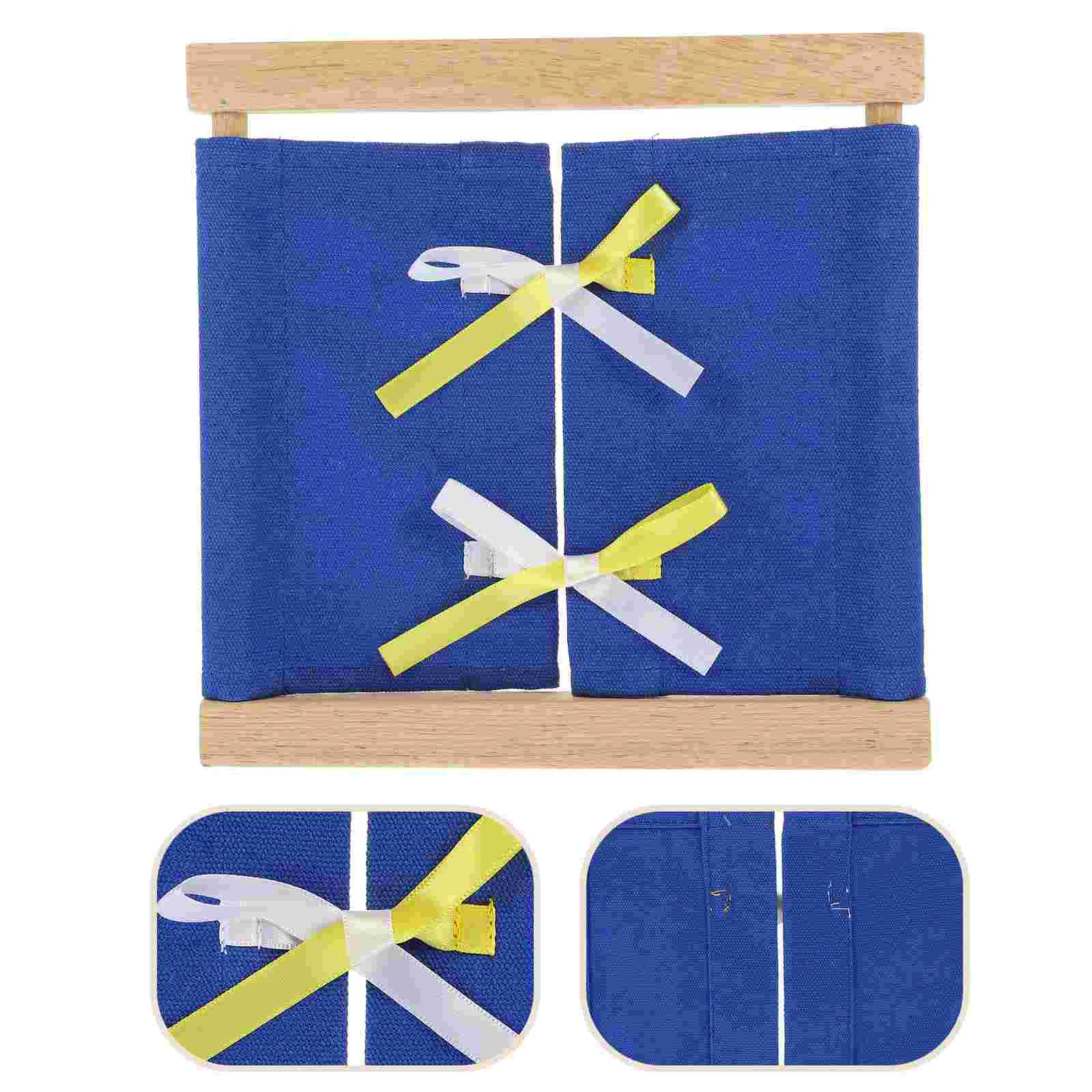 Dressing-Übungs-Lehrmittel für Kinder, Knopf-Krawatte, Vorschule, sensorisches Beschäftigungsbrett, Lernspielzeug aus Holz, Lernen Sie, kleine Hände zu kleiden