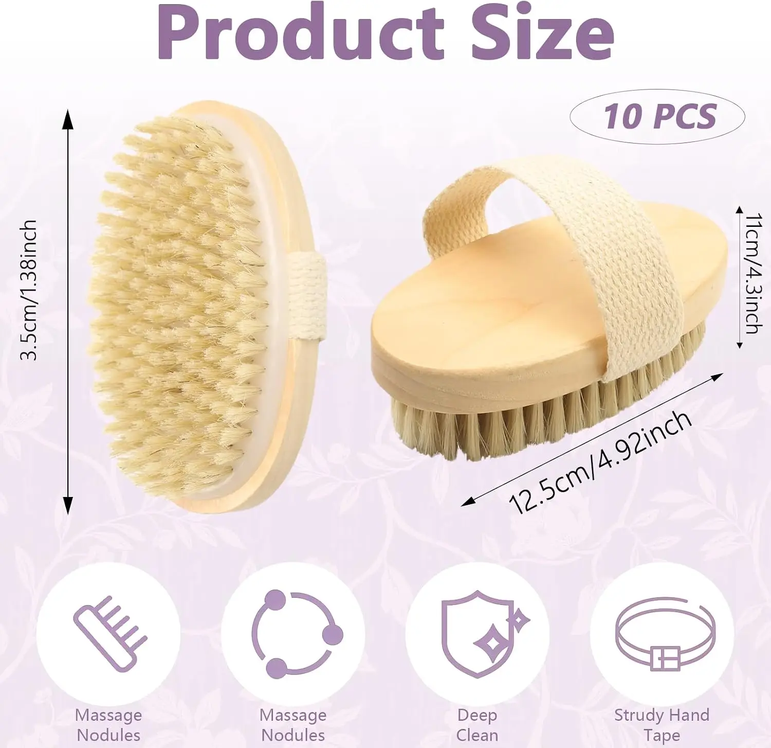 5/10/15Pcs Dry Brushes for Body Dry Brushing Body Brush Exfoliating Brush for Shower Bath Back Circulation Improvement Dead Skin