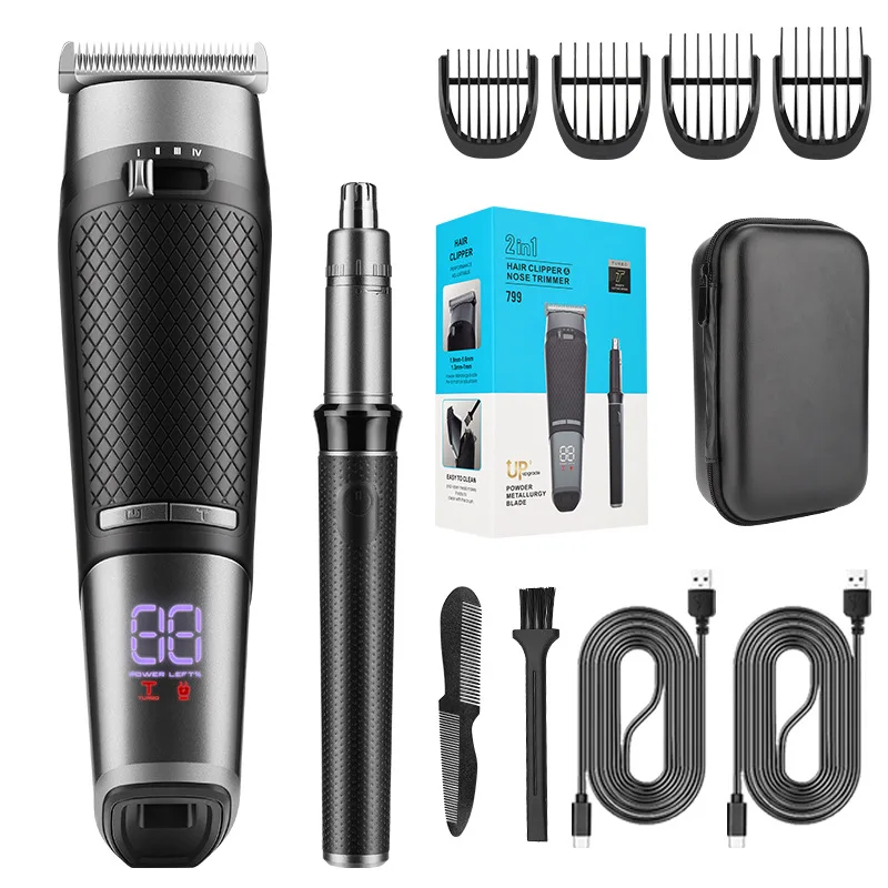 

Push and Shear Barber Set Professional Electric Oil Head Push and Shear Carving Pusher Razor Nose Hair Device Gift Box Clipper