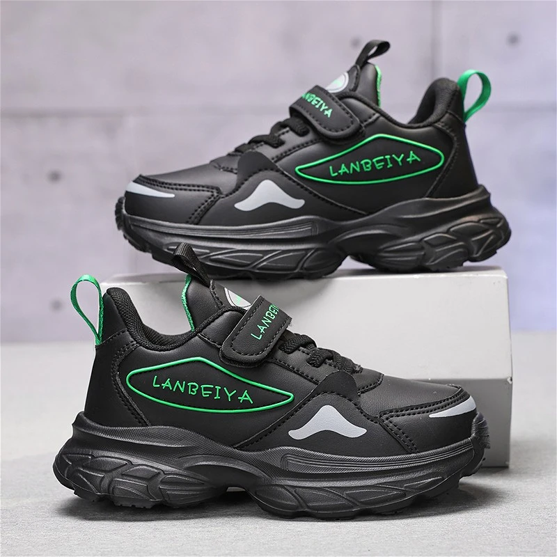 

Осенние детские кроссовки для мальчиков, модные мягкие уличные нескользящие детские кроссовки из искусственной кожи для бега, роскошные баскетбольные кроссовки для мальчиков