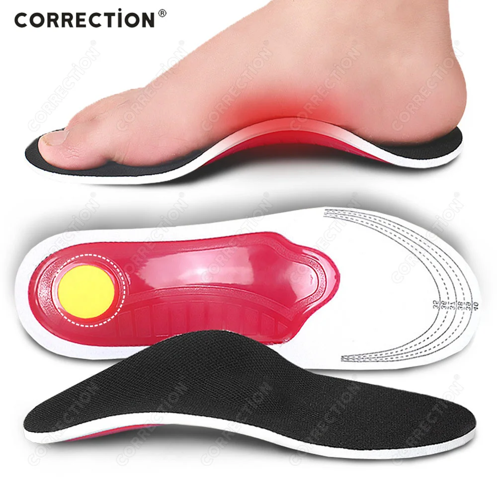 

CORRECTION Orthotic Insole Arch Support Flatfoot Orthopedic Insoles For Feet Ease Pressure Of Air Damping Cushion Padding Insole