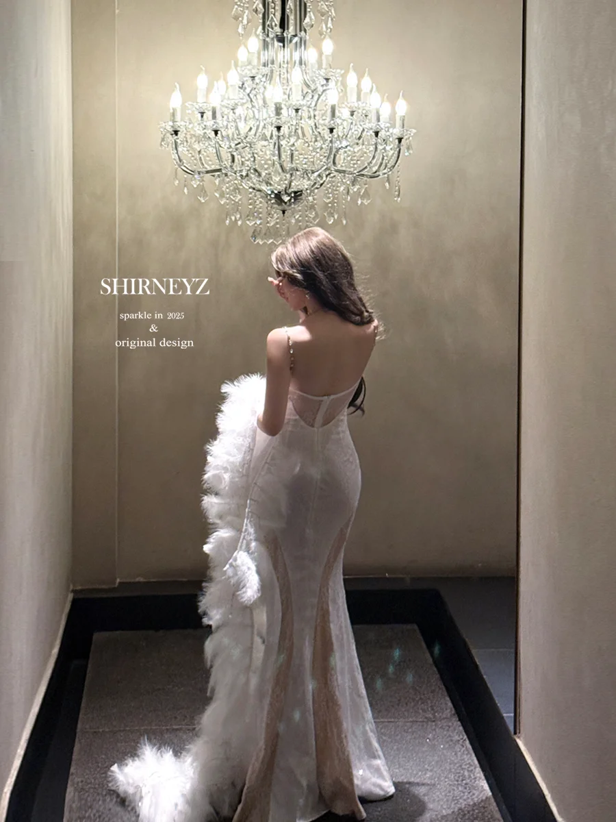 Original Design White Fringed Shoulder Wrap Dress Accessory Angel Wings Style Women's Fashion Spring Summer Autumn Long Coat