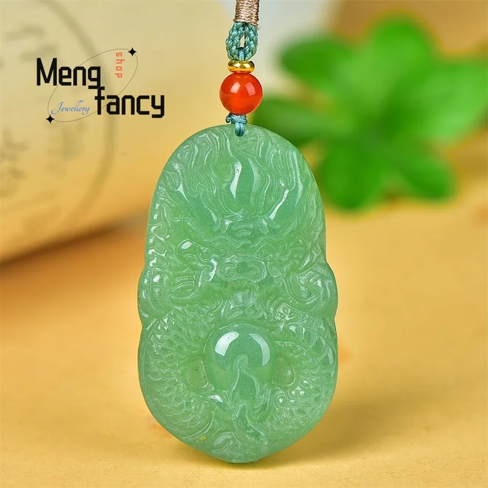 

Natural Dongling Jade Auspicious Zodiac Loong Pendant Exquisite High-grade Mascot Fashion Luxury Jewelry Handicraft Holiday Gift