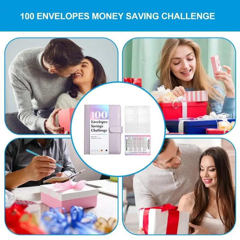 100 Envelopes Money Saving Challenge Money Saving Binder With Cash Envelopes Waterproof A5 Binder 100 Day To Save 5 050 For Home