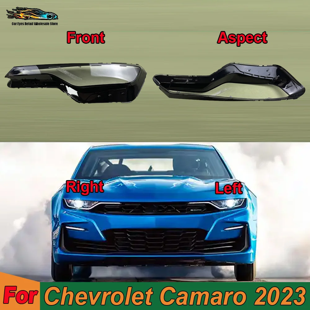 

Front Glass Lens Lamp Shade Shell For Chevrolet Camaro 2023 Front Headlight Cover Shade Lampshade Lens Headlamp Shell Plexiglass