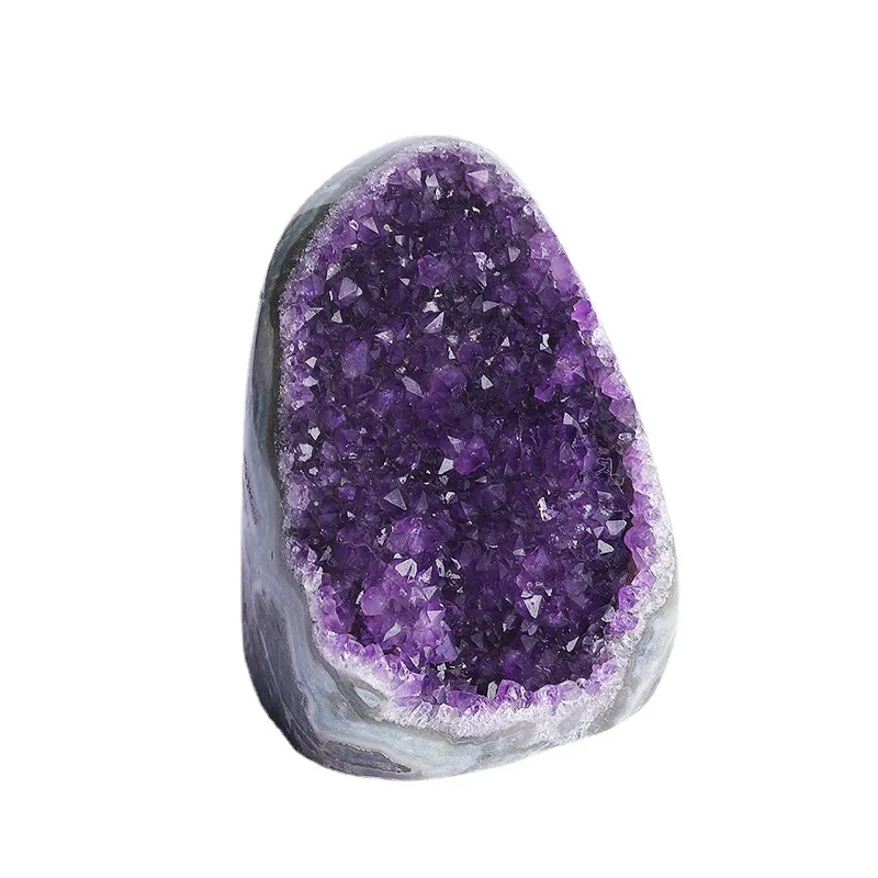 Large Natural Raw Amethyst Geode Purple Crystal Quartz Cluster Dream Energy Healing Thunder Stone Home Decoration Purple Crystal