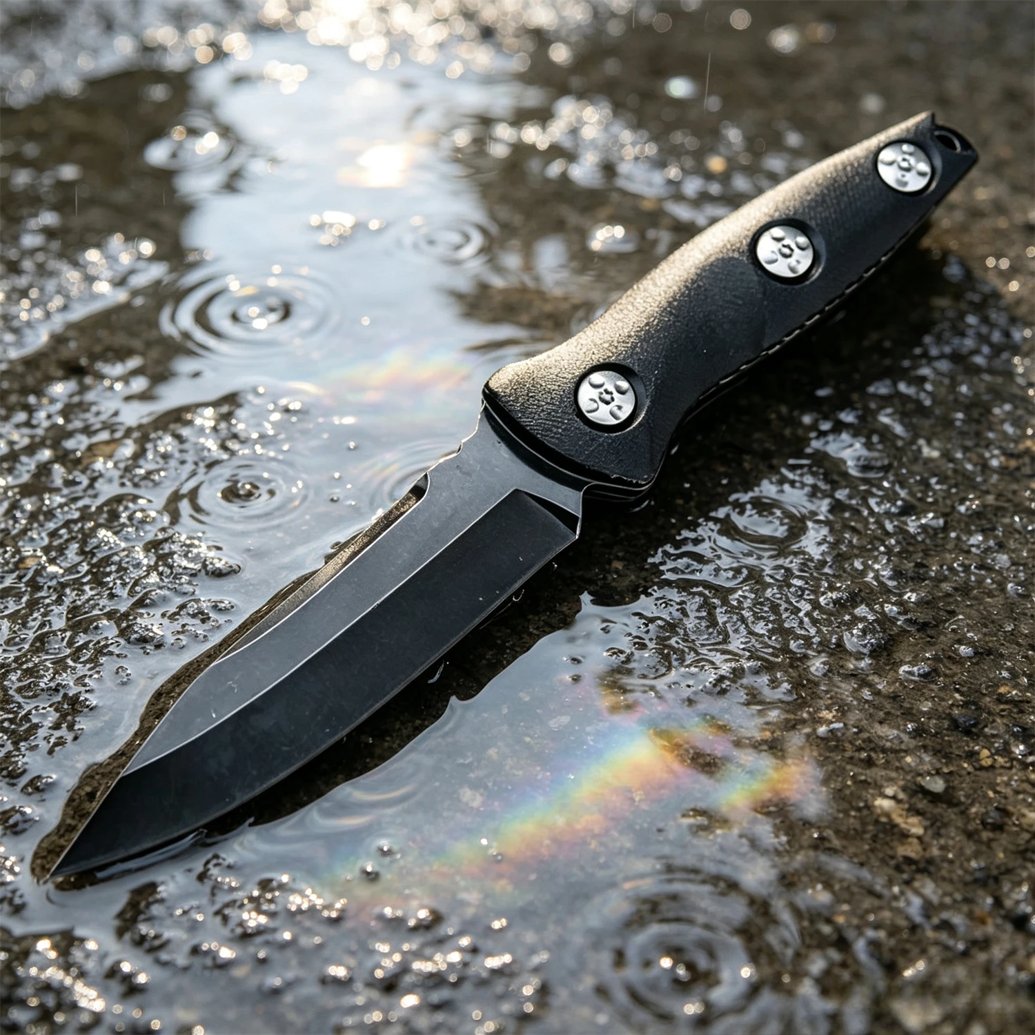 Outdoor Bushcraft Fixed Blade Knife with 7Cr13MoV Edge and Non-Slip G10 Handle, Great for Jungle Survival, Hiking & Everyday Use