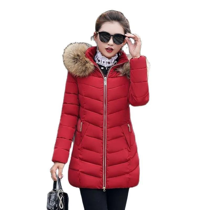 

Parkas Women Casual 6XL Hooded Long Jacket Female Down Cotton Coat Thick Warm Winter 2023 New
