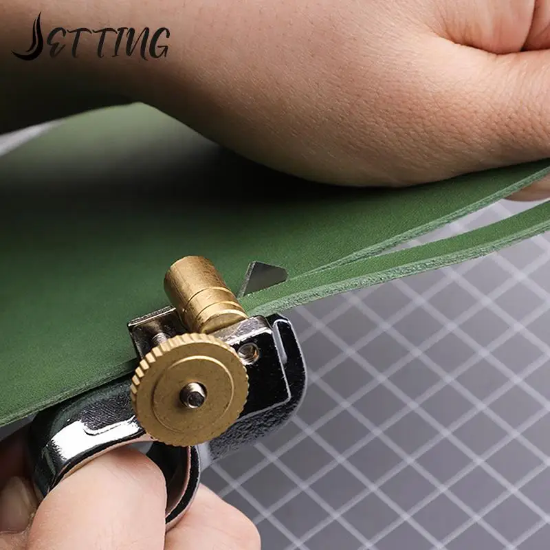 1pcs Ring Type Strip Cutter Leather Shoulder Strap Leather Rope Cutter Handheld Portable Strip Cutter Manual Leather Art Tool