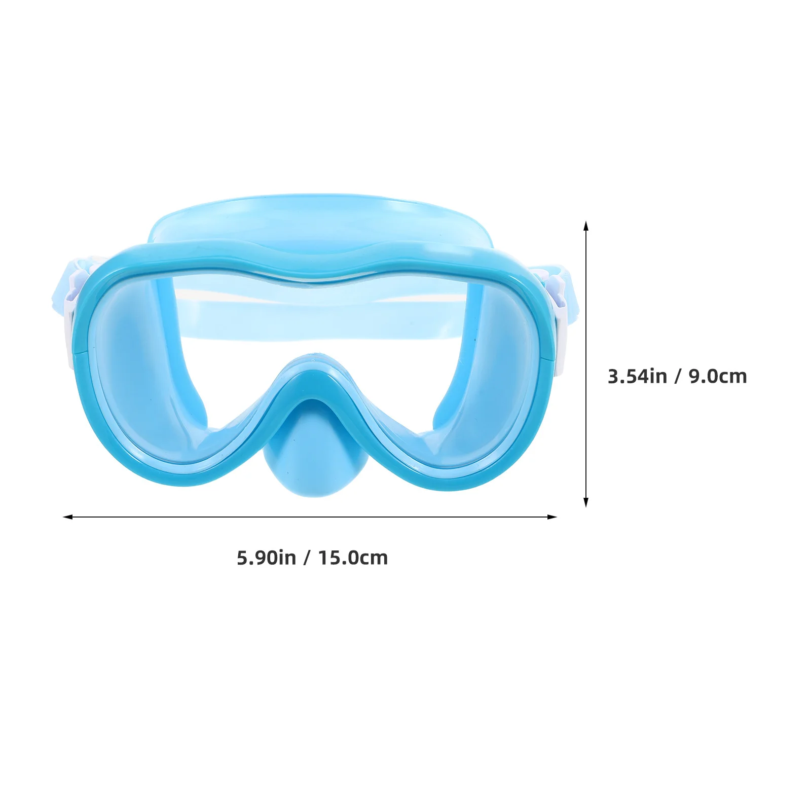 قناع السباحة مانع للتسرب مريح مناسب بإطار عريض ومضاد للضباب نظارات السباحة والغطس والغوص المائي #5